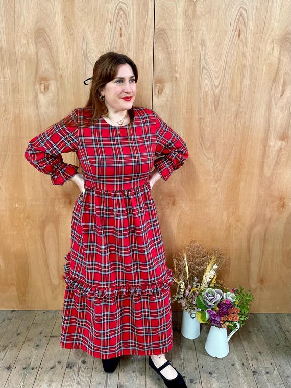 Tartan Vestiti Natalizi Per Donne Vestito Da Donna In Tartan Rosso