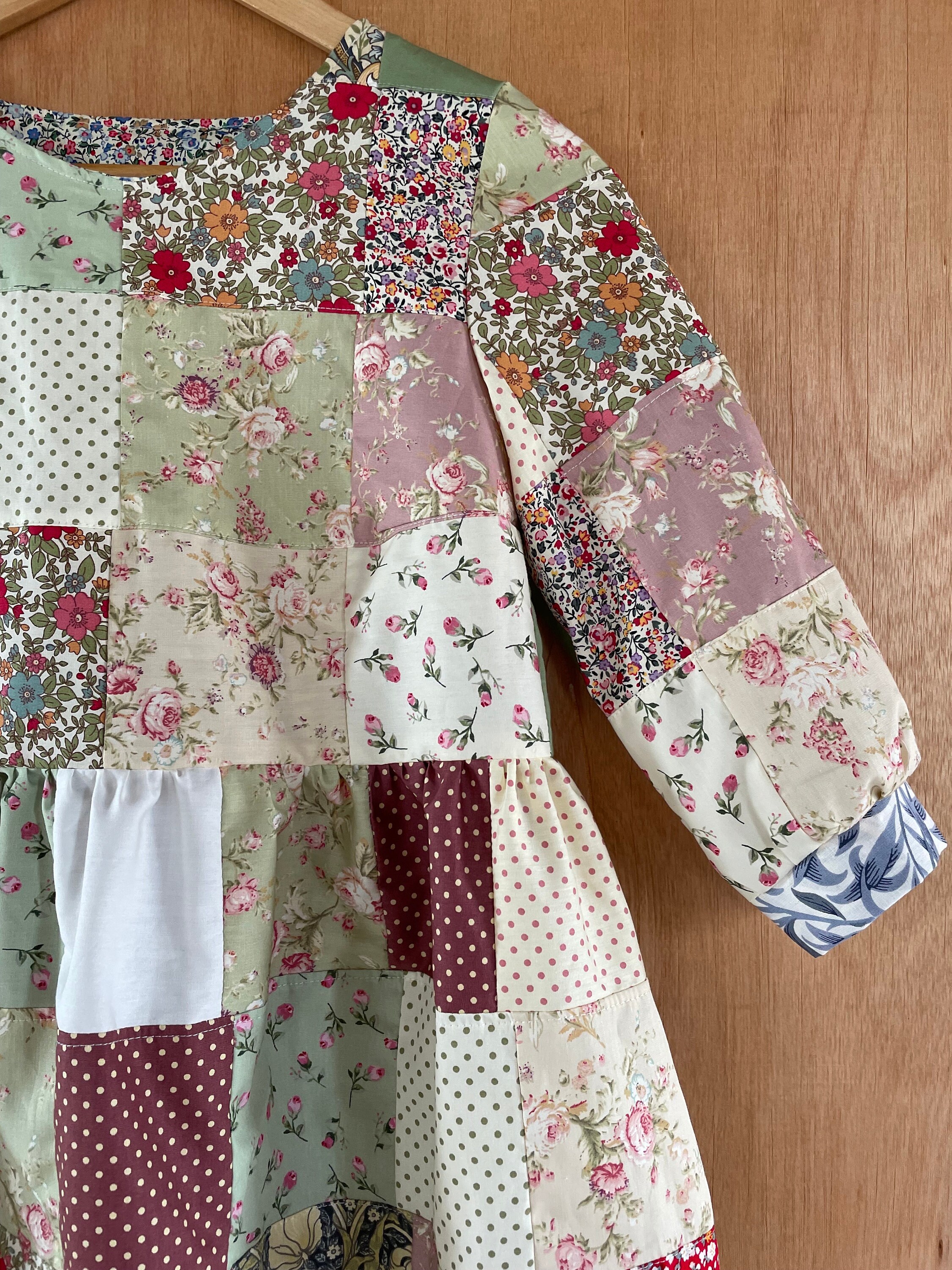 Patchwork print tassel detail smock dress online
