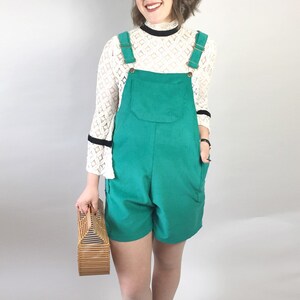 Handmade Corduroy Dungaree shorts Overalls Worker Style navy, green, pink, burgundy, black ladies womens all sizes image 2