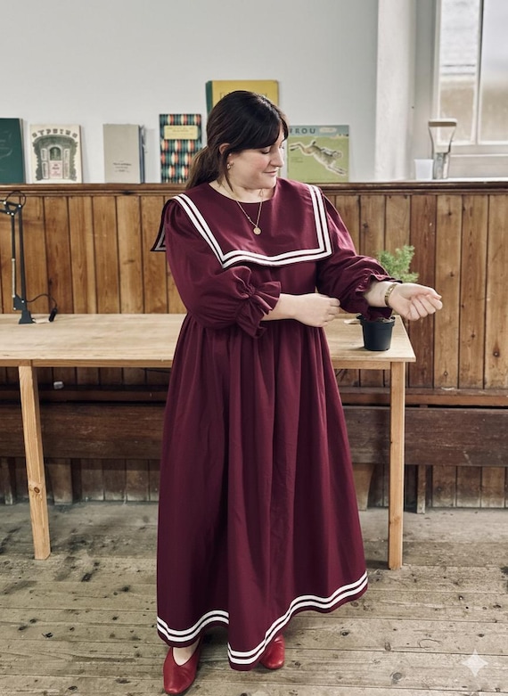 cotton burgundy dress Burgundy Pleated Bust Tiered Cotton Mini Dress main image 0