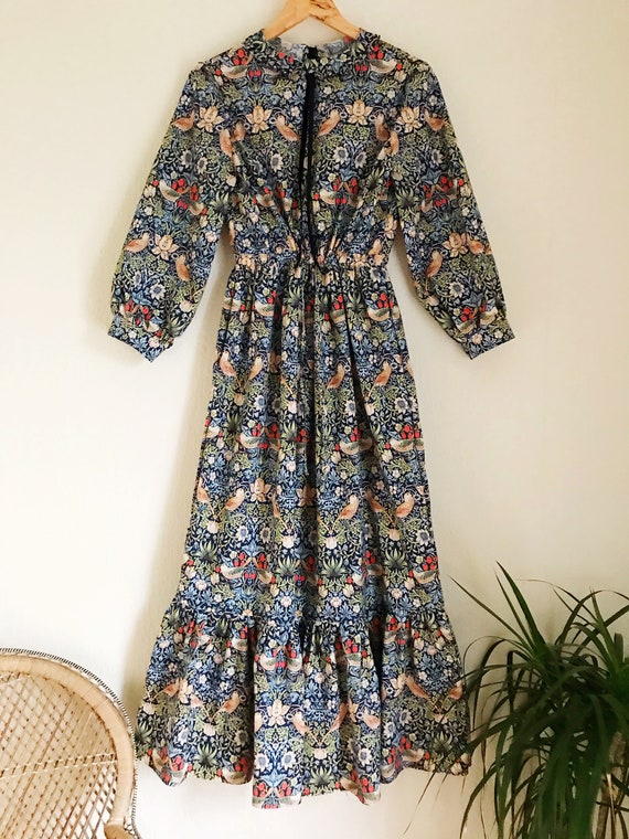 Handmade William Morris Prairie maxi dress occasion boho | Etsy