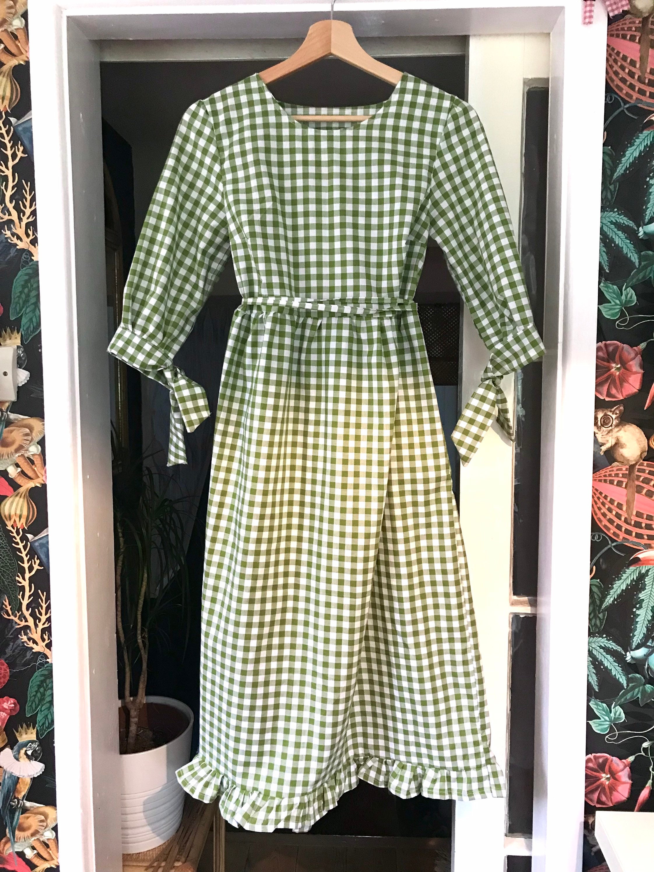 Gingham tie dress hot sale