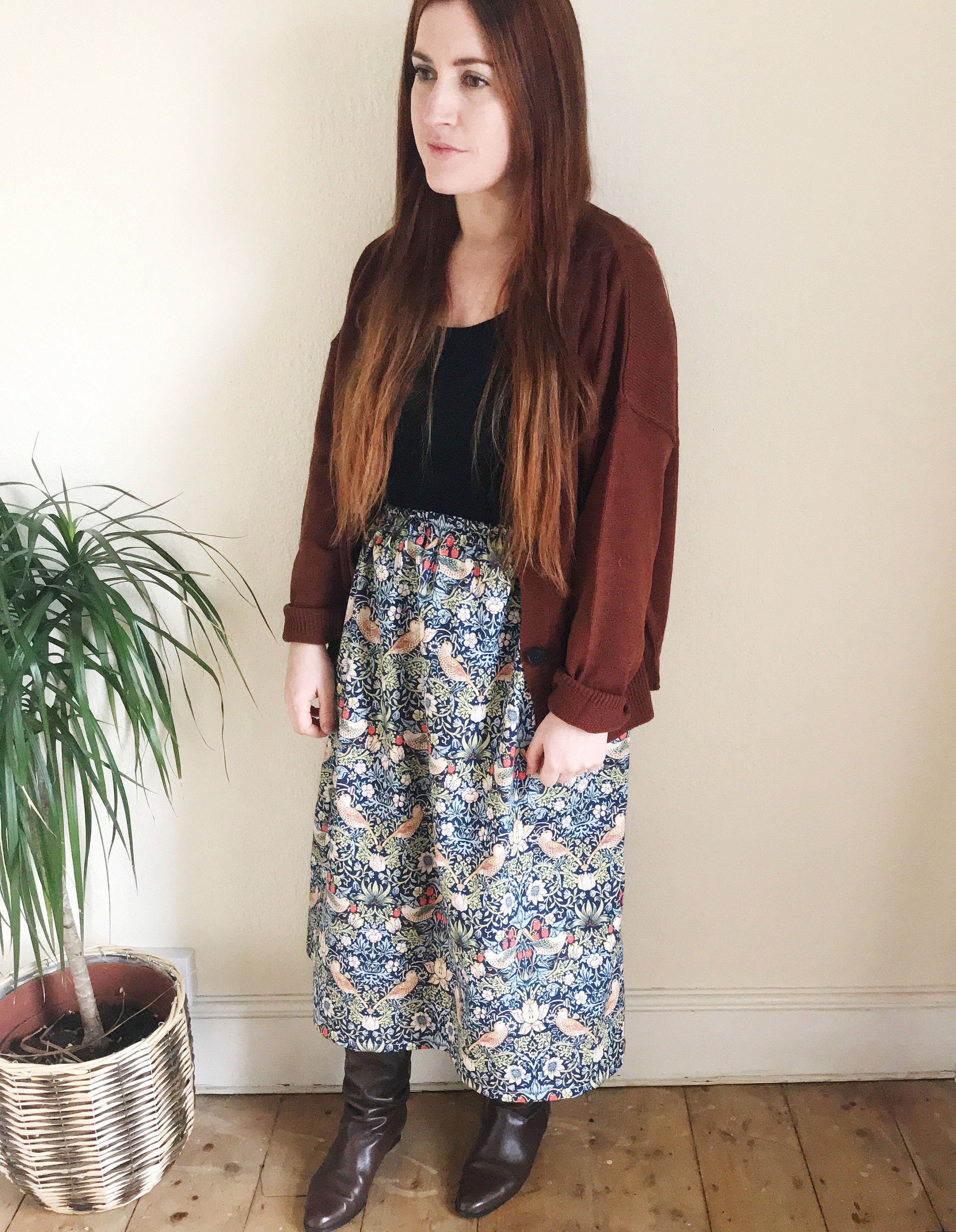 ジェーンマープル　Strawberry Thief peasant skirt ジェーンマープル Strawberry Thief peasant skirt Jane Marple