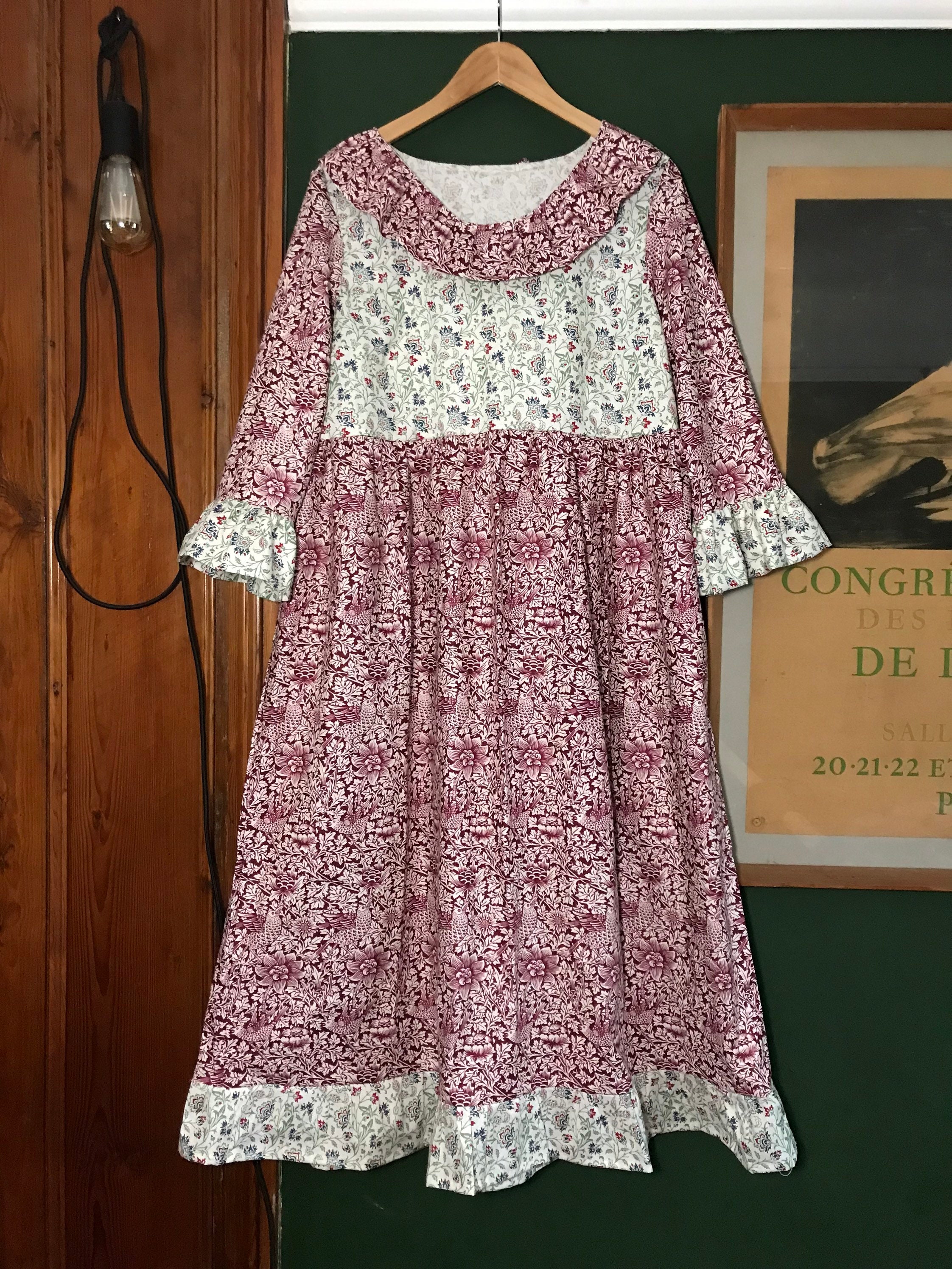 Print Clash William Morris Midi Prairie Dress Two Designs With