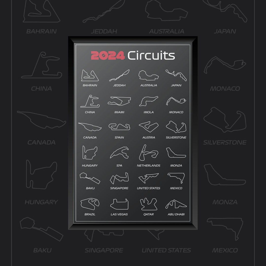 F1 2025 Circuits Poster Etsy