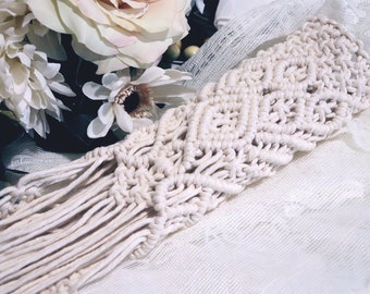 Bridal Bouquet Wrap, Macrame Bouquet Wrap, Boho Wedding, Macrame Wedding, Rustic Wedding, Barn Wedding, Wedding Accessories