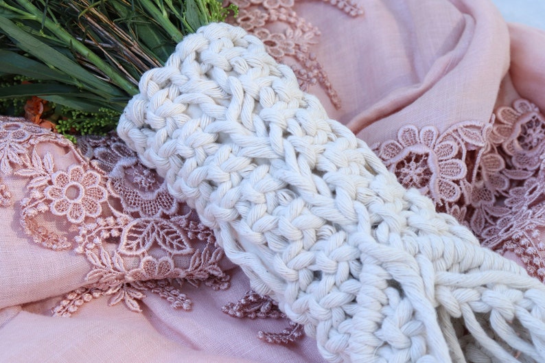 Macrame Bouquet Wrap Country Wedding Rustic Wedding Wedding Accessories Macrame Wedding Bridal Bouquet Wrap Boho Wedding