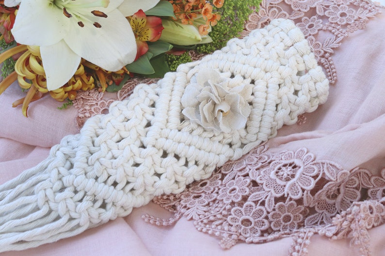Macrame Bouquet Wrap Country Wedding Rustic Wedding Wedding Accessories Macrame Wedding Bridal Bouquet Wrap Boho Wedding