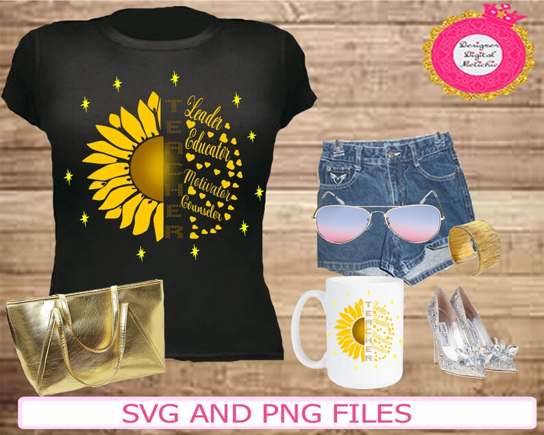 Download Sunflower svg teacher educator motivator counselor svg png ...