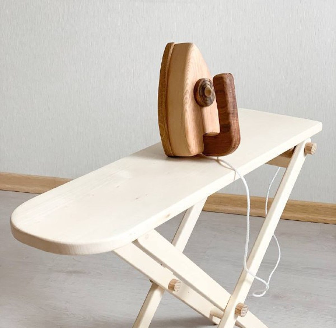 Wooden toys ironing Set Wooden ironing Board Kids Play iron Etsy