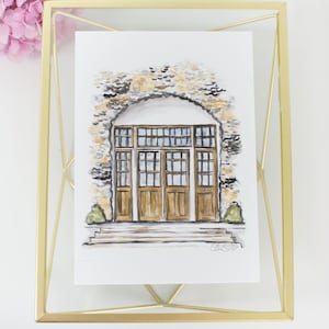 Doors of Guntersville Whole Backstage Stone Masonary Building 5x7 Print