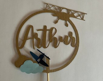 Topper Gateau Avion Etsy France