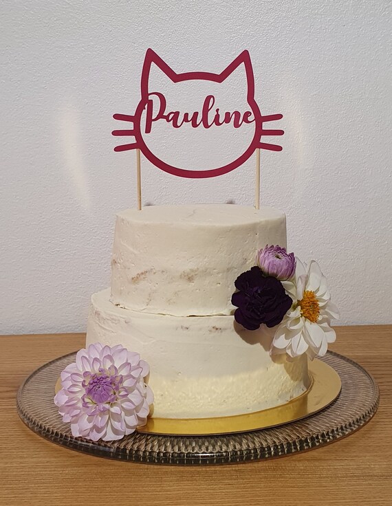 Cake Topper To Customize Cat Aristochats 1st Birthday Etsy
