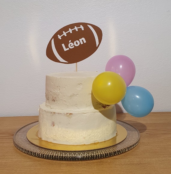 Cake Topper Rugby Ball Personalized First Name Toulouse Etsy Cake Topper Rugby Ball Personalized First Name Toulouse Etsy