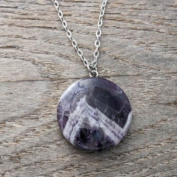 chevron amethyst necklace