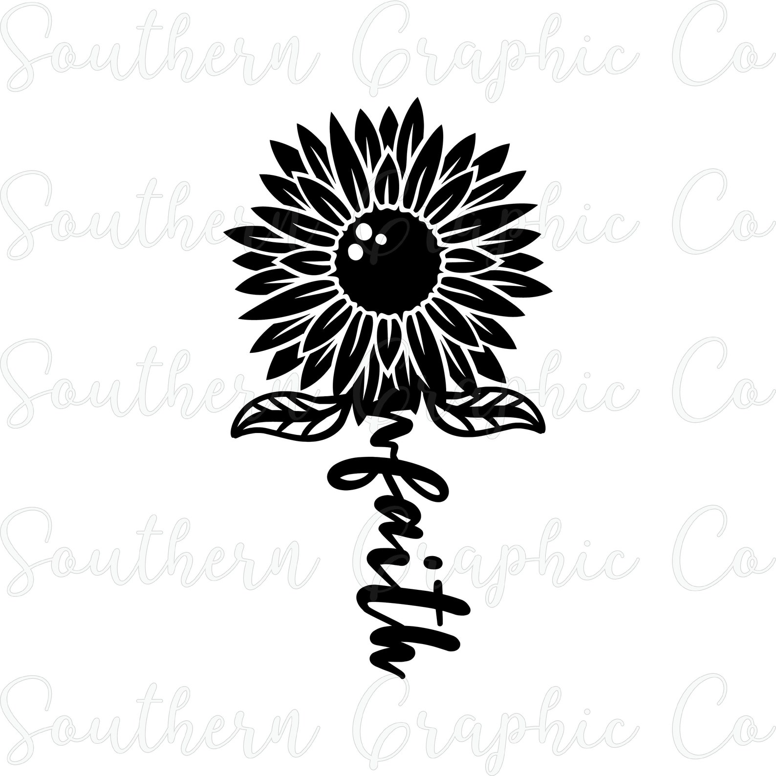 Sunflower Faith SVG