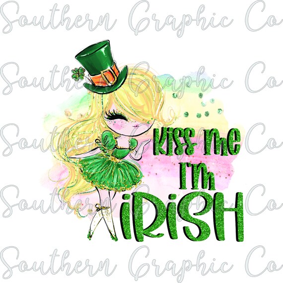 KISS ME IM IRISH Semi Sublimated T-Shirt KISS ME IM IRISH Semi Sublimated T-Shirt