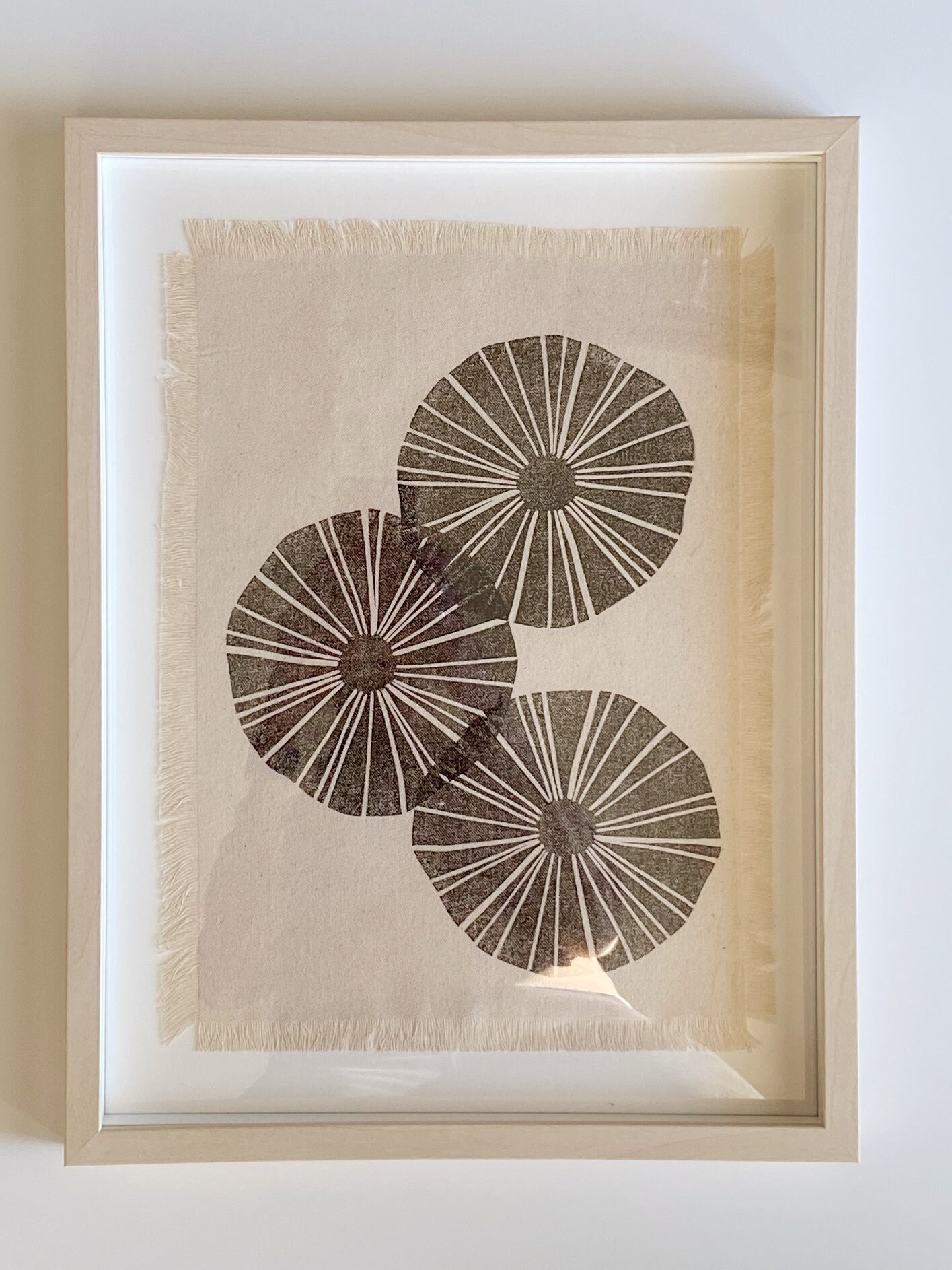 Hand Block Printed Fabric Wall Art Textile Wall Art Mod - Etsy