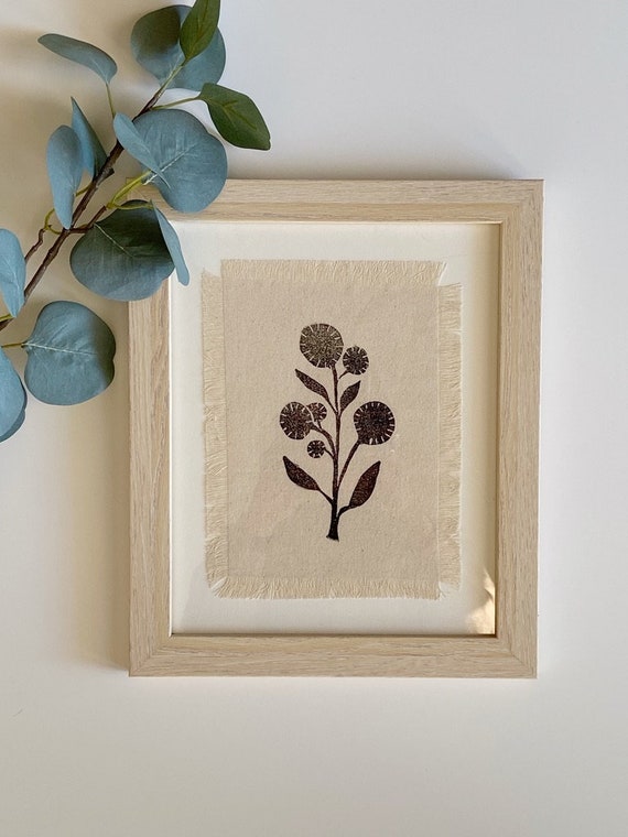 Hand Block Printed Fabric Wall Art Textile Wall Art | Etsy