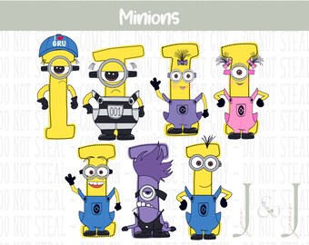 minions alphabet etsy