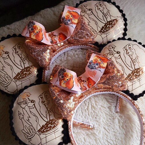 Rose Gold Lady and the Tramp Ears