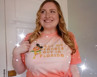 Orange Bird X Bieber Mashup Bleached Tee