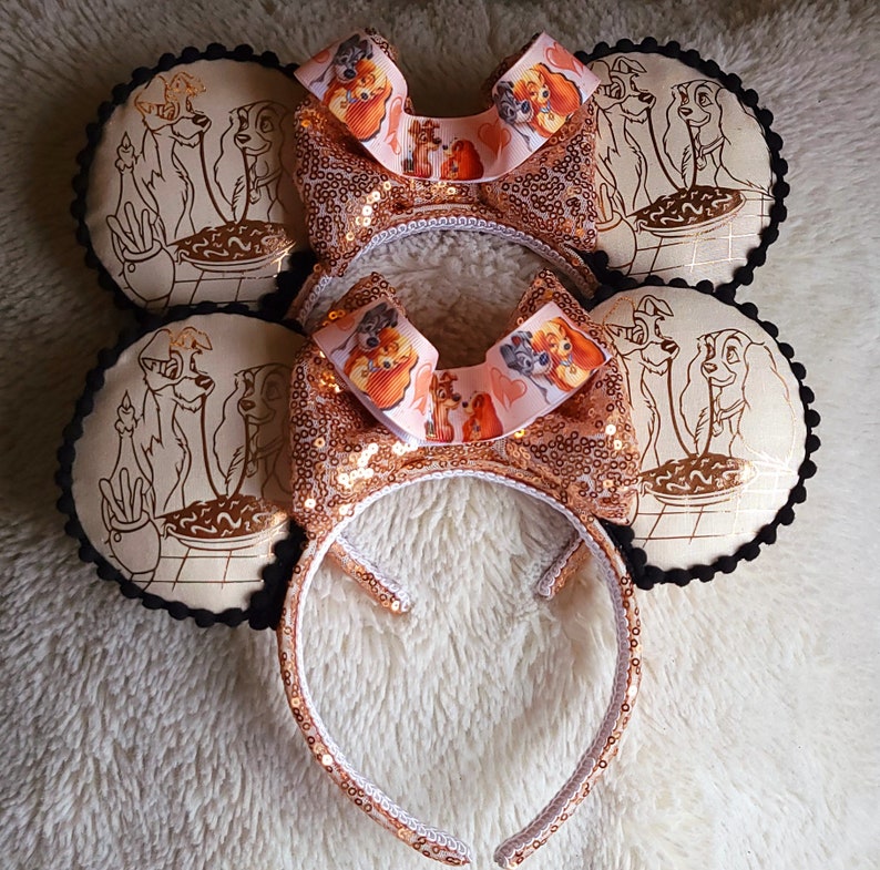 Rose Gold Lady and the Tramp Ears image 4