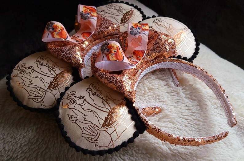Rose Gold Lady and the Tramp Ears image 6