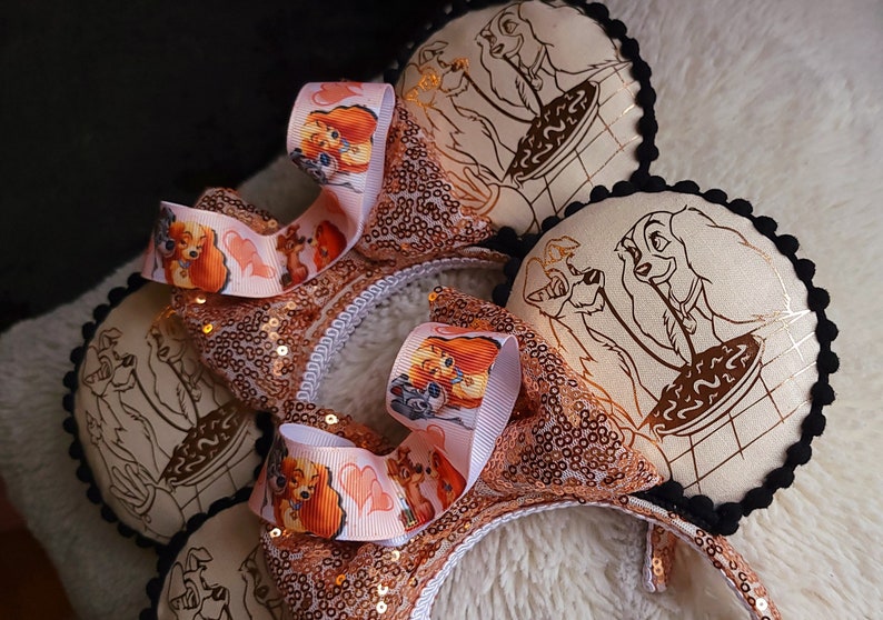 Rose Gold Lady and the Tramp Ears image 3