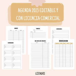 Agenda 2023 with commercial license to edit with powerpoint in A5 size immediate download image 8