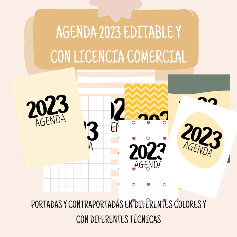 Agenda 2023 with commercial license to edit with powerpoint in A5 size immediate download image 2