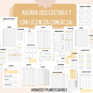 Agenda 2023 with commercial license to edit with powerpoint in A5 size immediate download image 9