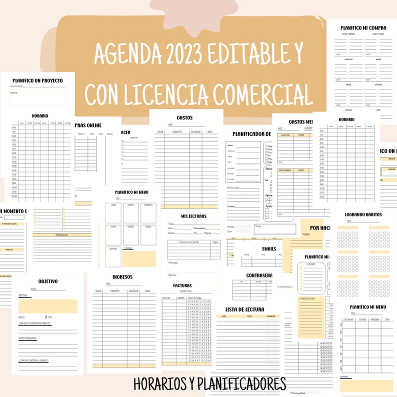 Agenda 2023 with commercial license to edit with powerpoint in A5 size immediate download image 9