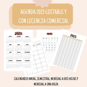 Agenda 2023 with commercial license to edit with powerpoint in A5 size immediate download image 4