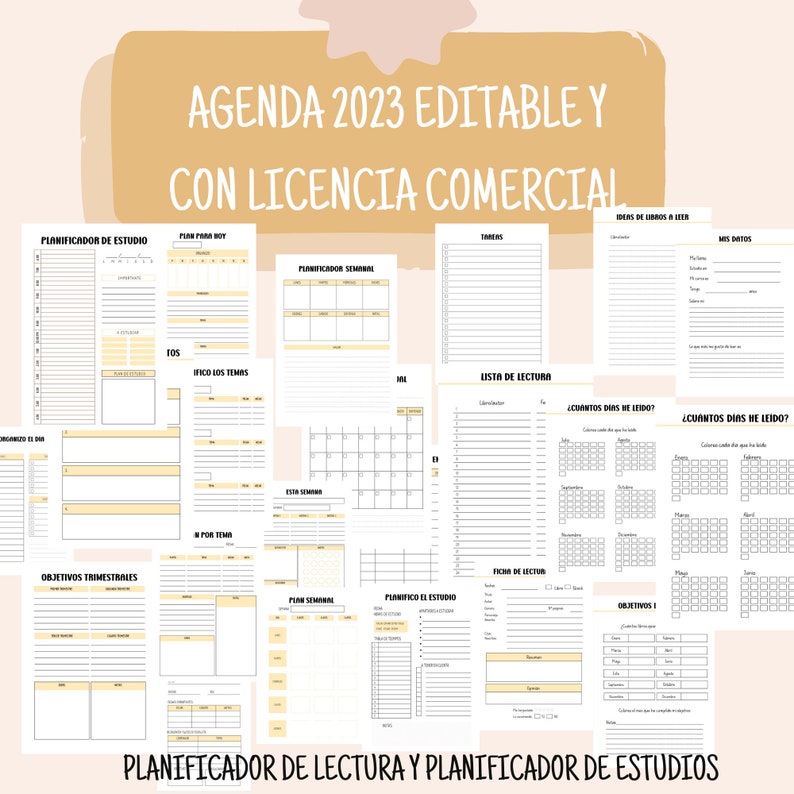 Agenda 2023 with commercial license to edit with powerpoint in A5 size immediate download image 10