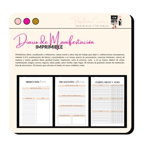 Manifestation Diary, PDF for immediate download in A4 size image 3