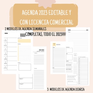 Agenda 2023 with commercial license to edit with powerpoint in A5 size immediate download image 6