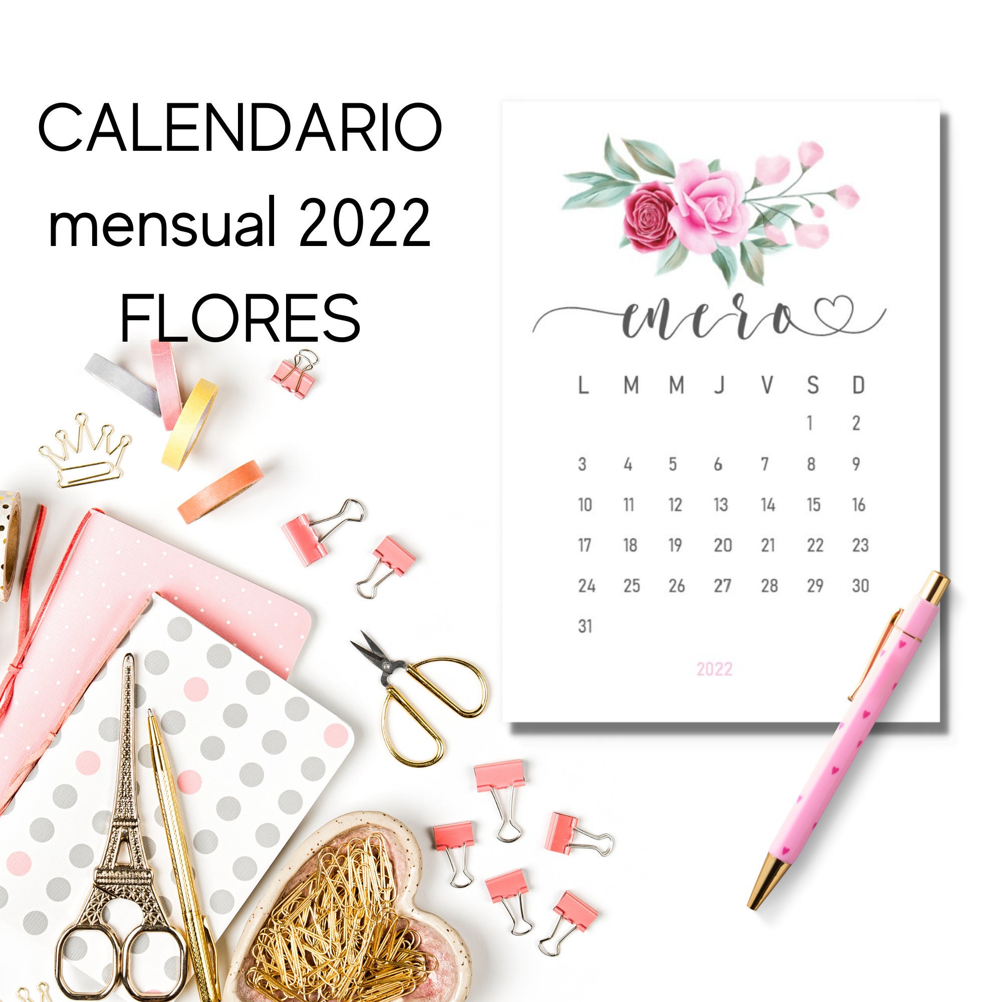 imprimir calendario mensual 2022
