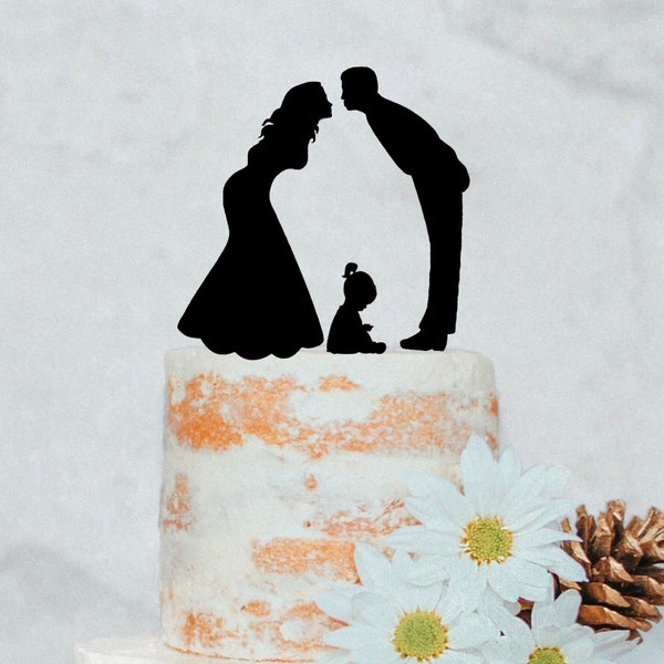 Torten Cake Topper Tortentopper Hochzeit Kuchen Baby Kind Brautpaar Familie