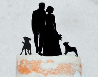 Cake Topper Caketopper Wedding Caketopper Wedding Cake Bride and Groom Dog Cake Topper Cake Figure Cake Decoration