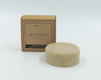 Rosewood shampoo bar • plastic free • vegan • not tested on animals • SLS free • zero waste • sustainable • gift • rosewood • handmade •