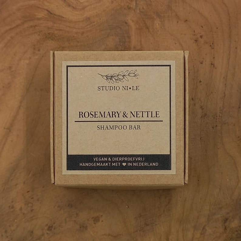 Rosemary & Nettle shampoo bar vegan cruelty free handcrafted SLS-free low waste plastic free travel essential oil image 7