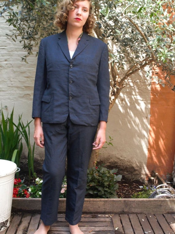 50s navy suit