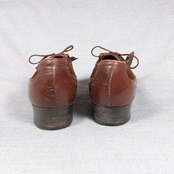 brown leather 40s shoes in excellent condition - image 3