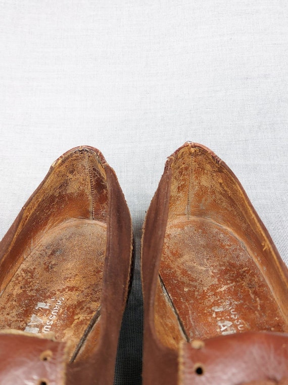 brown leather 40s shoes in excellent condition - image 4