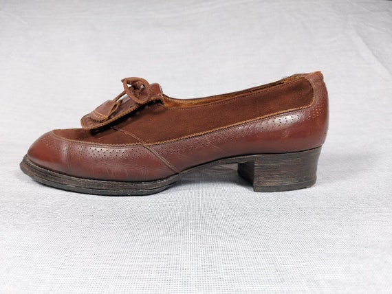 brown leather 40s shoes in excellent condition - image 8