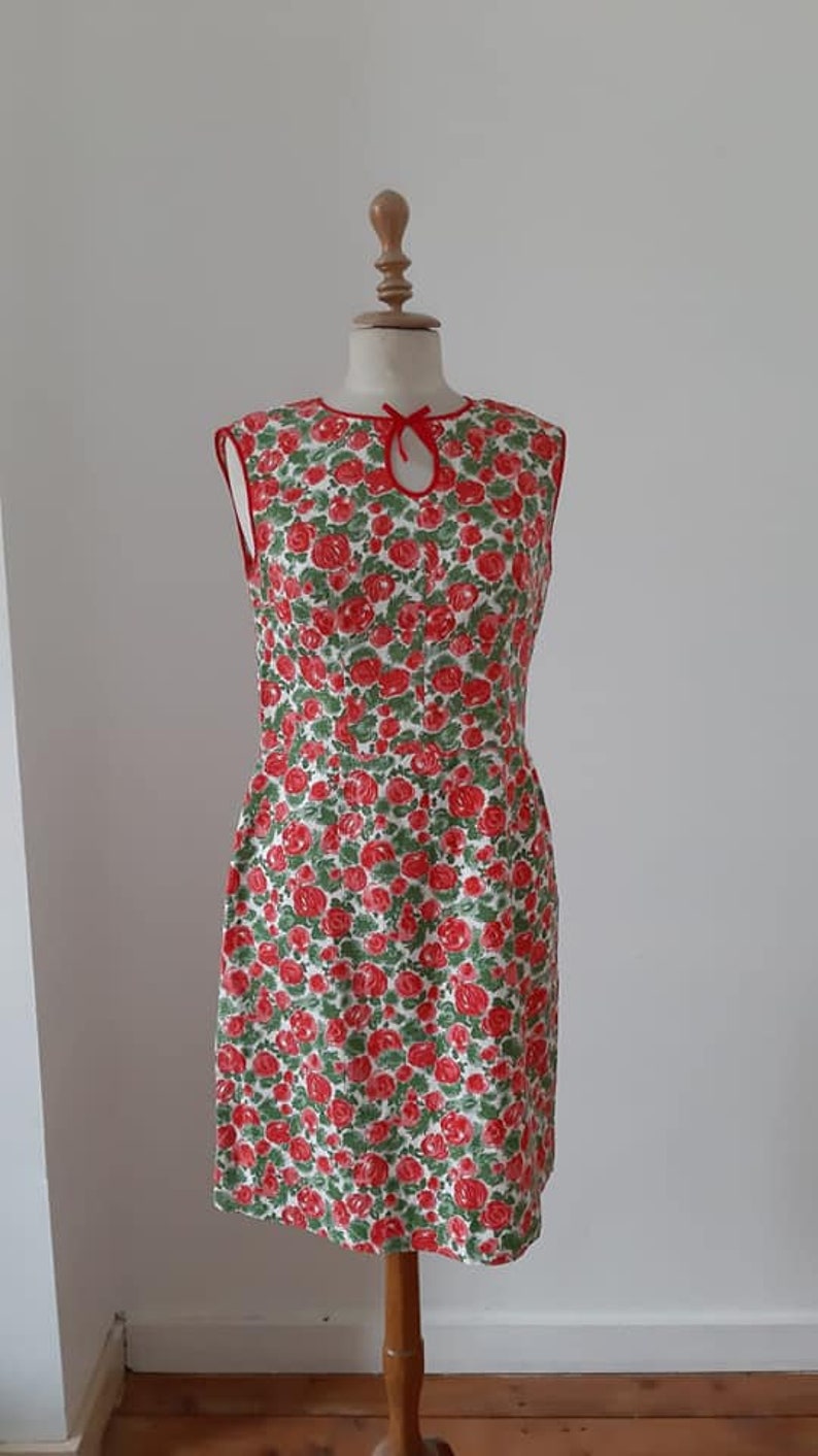 50s early 60s roses pencildress