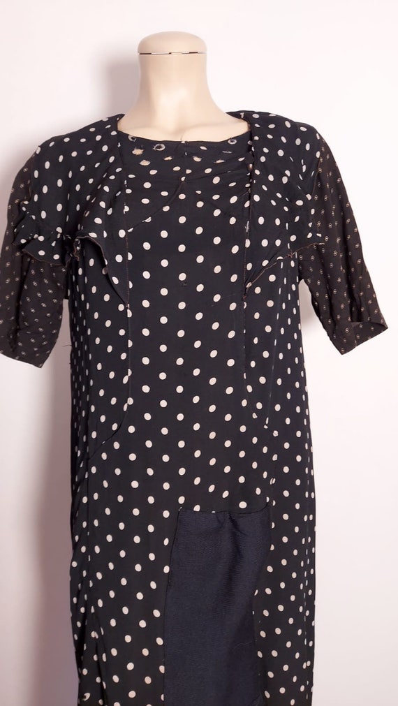 AS IS polkadotted 30s dress perfect for reenactme… - image 2