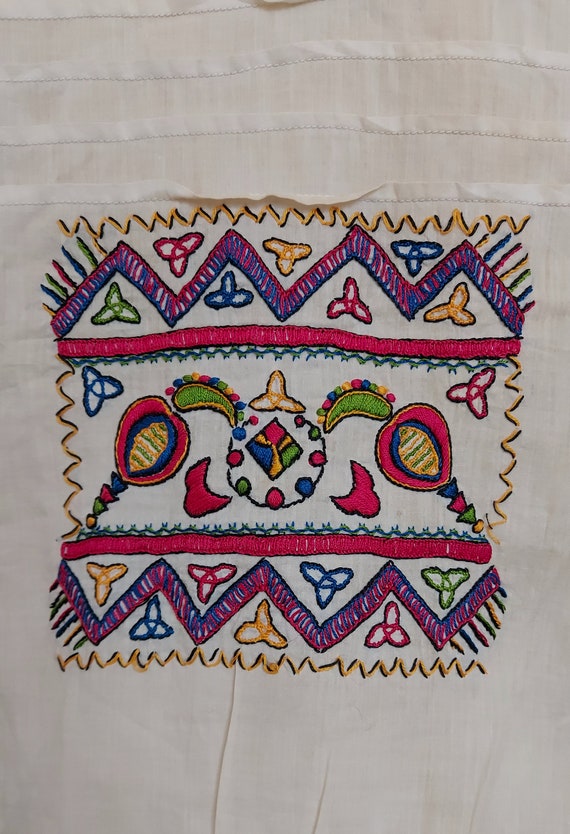 30s / 40s hand embroidered Hungarian peasant blou… - image 3