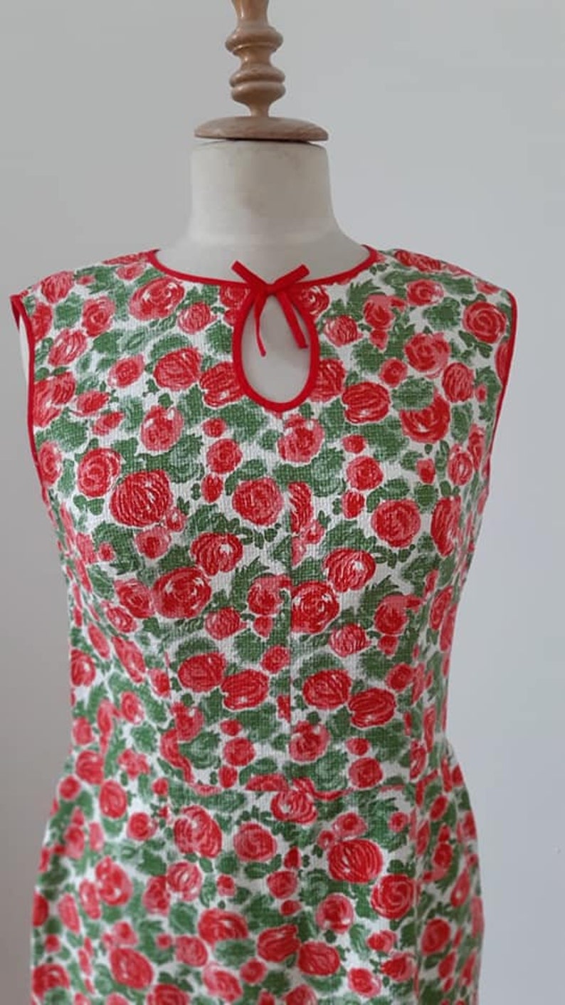 50s early 60s roses pencildress